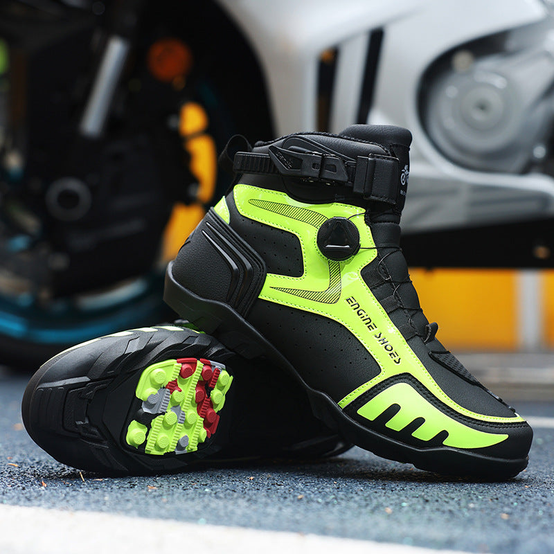 Cross-Border Large Size Motorcycle Shoes Men's Knight Shoes Racing Short Boots Non-Slip Outdoor Sports Motorcycle Riding Equipment Motorcycle Riding