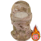 Camouflage Fleece-Lined Hood for Cycling, Dustproof, Men's Warm Fishing Mask, Face Covering, Face Protection, Windproof Hood, Winter