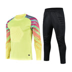 Football Goalkeeper Goalkeeper Uniform Suit Customized Men's Long-Sleeved Sponge Protective Jersey Gate Training Game Uniform Xunling