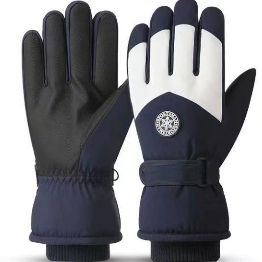 Ski Gloves Women's Winter Touch Screen Waterproof fleece-lined Thick Cotton Warm Windproof Outdoor Sports Student Biker BH