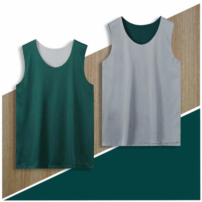 Double-sided basketball jersey custom one-piece jacket double-sided sports vest running loose sleeveless team uniform printing custom
