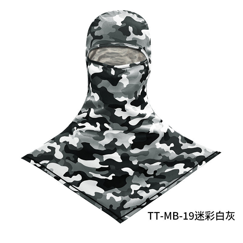 Summer Fishing Full Face Sun Protection Mask Outdoor Dustproof and Anti-Uv Hood Breathable Quick-Drying Sweat-Absorbent Cycling Hood