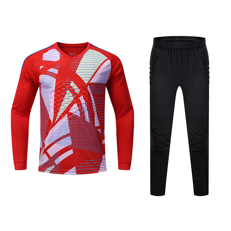 2025 New Football Game Goalkeeper Uniform Cross-Border Foreign Trade Ready-Made Camouflage Children's Men's and Women's