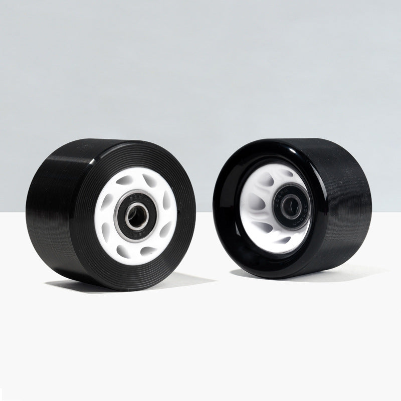 6242 double-row roller skates car wheel four-wheel skates high hardness speed pulley roller skates PU non-flash wheels