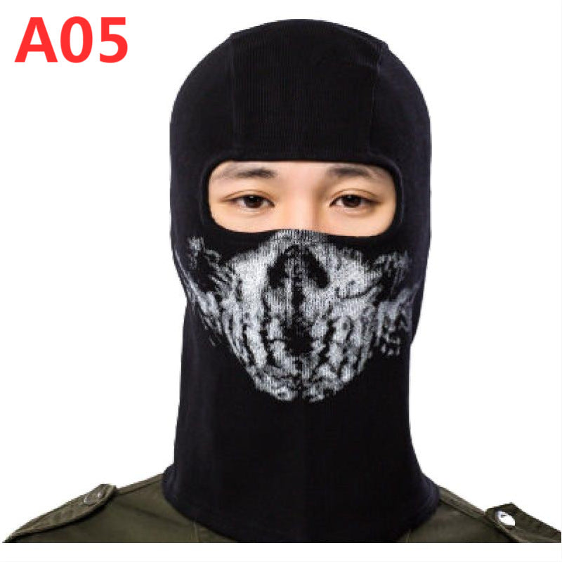 Cross-border manufacturers Halloween cs headgear call of duty personality ghost headgear windproof warm riding headgear mask
