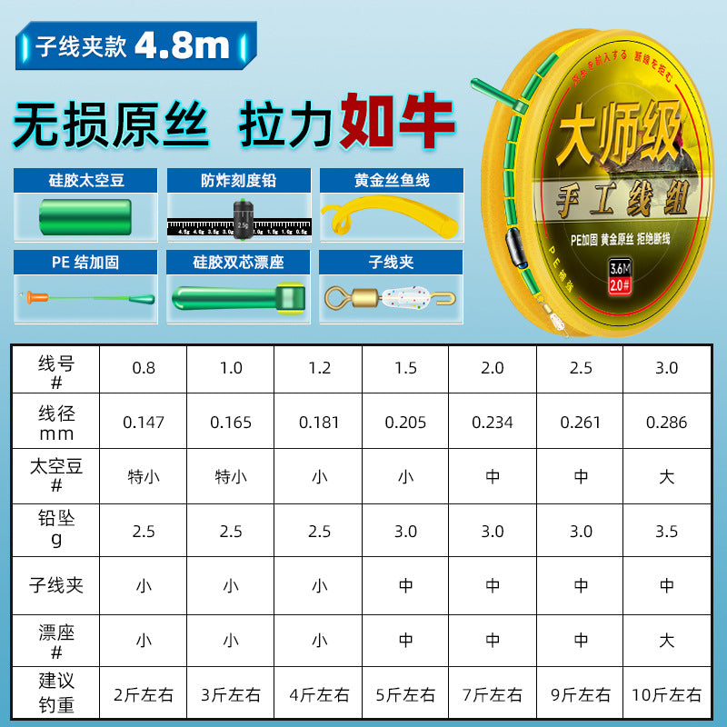 Yunfeiyu Competition Line Finished Main Line Set Full Set for Carp and Bighead Carp Main Line Group Taiwan Fishing Tackle Fishing Line Wholesale