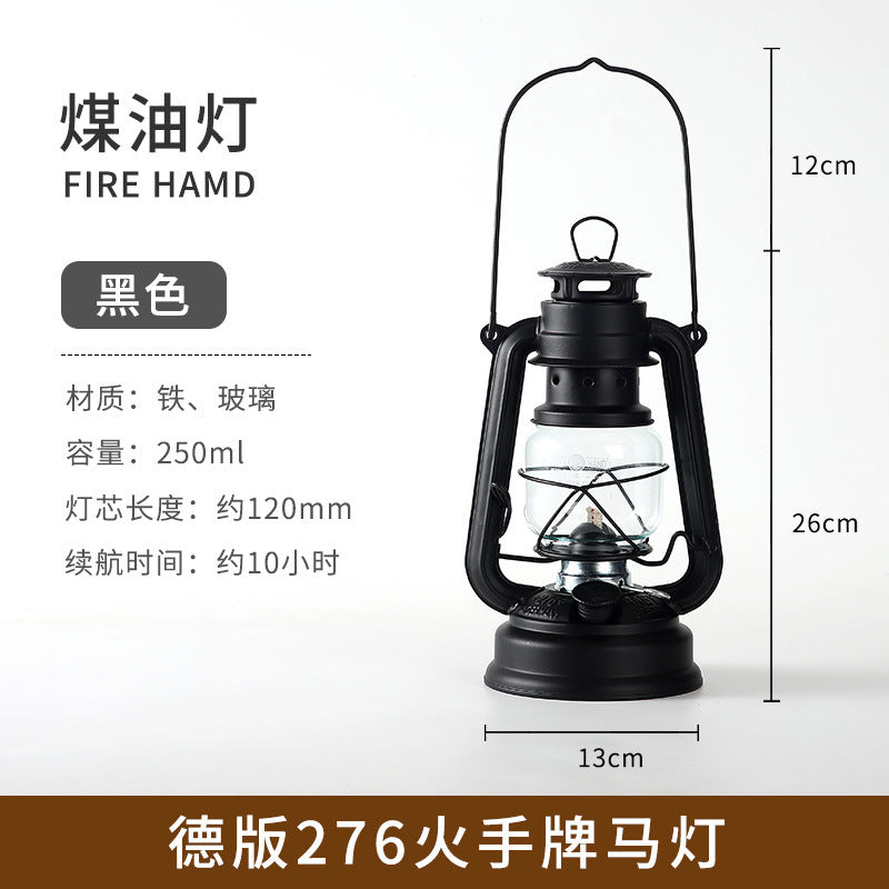 276 fire hand lantern outdoor camping lamp tent lighting lamp retro kerosene lamp atmosphere portable camping lamp