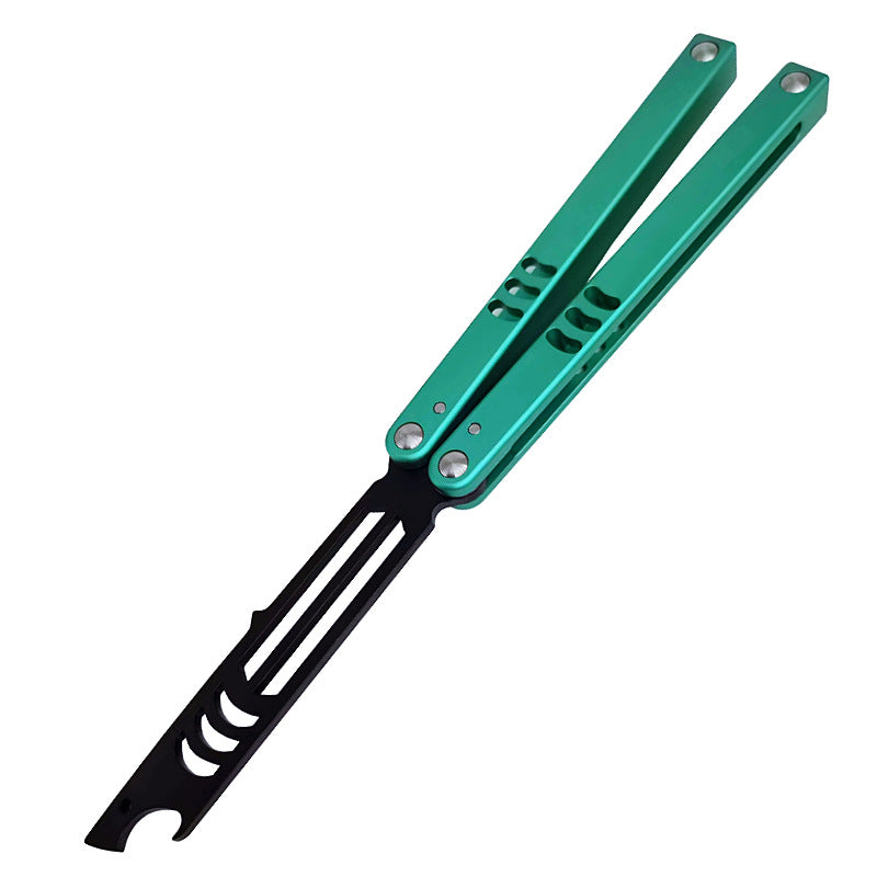 Factory Direct Sales Shark Butterfly Practice Knife Shaft Set Safety Version Fancy Training Knife Bottle Opener Unedged