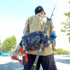 [Send bait box] fishing gear Luya special storage bag waist bag crossbody shoulder waterproof bag large capacity fishing rod bag
