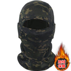 Camouflage Fleece-Lined Hood for Cycling, Dustproof, Men's Warm Fishing Mask, Face Covering, Face Protection, Windproof Hood, Winter