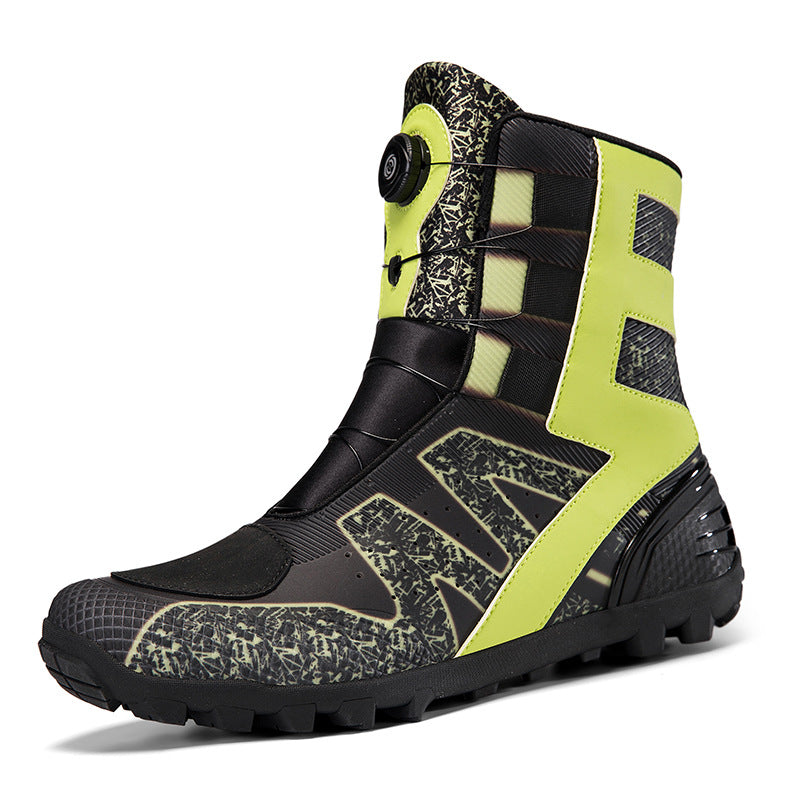 New Men's Large Size Outdoor Protective Motorcycle Shoes, Comfortable, Non-Slip and Wear-Resistant Cycling Shoes