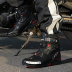 Waterproof Boots, Motorcycle Shoes, Motorcycle Boots, Non-Slip Mid-Top Rider Shoes, Riding Shoes, Motorcycle Shoes, Men's Motorcycle Travel Shoes