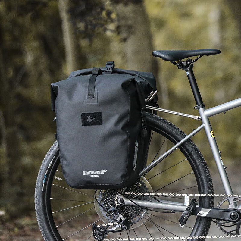 Rhinowalk Long-Distance Cycling Fully Waterproof Camel Bag Bicycle Front and Rear Rack Pannier Bag 4 Sizes