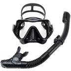 New Large Frame Diving Goggles Breathing Tube Set for Men and Women Waterproof Anti-fog Silicone Mirror Floating Diving Mask Cross-Border