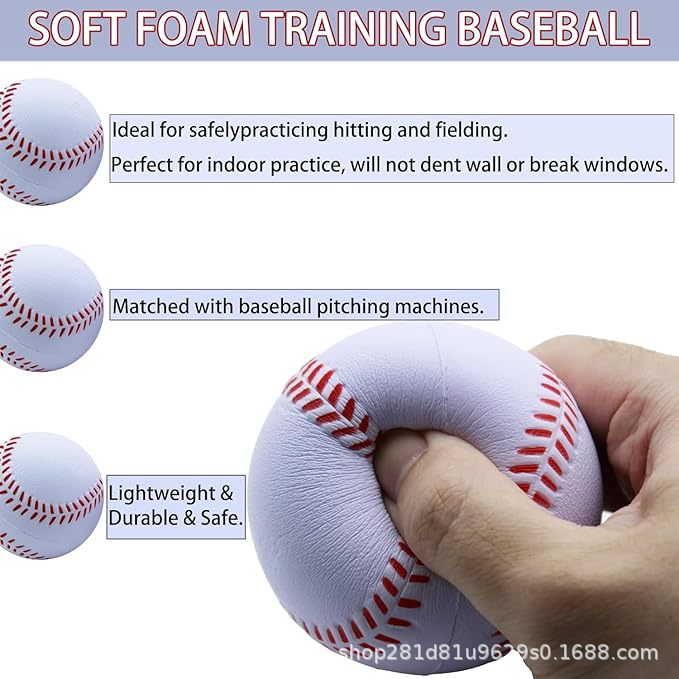 Factory direct PU ball toy foam baseball PU vent sponge ball 7.0CM9CM baseball decompression ball