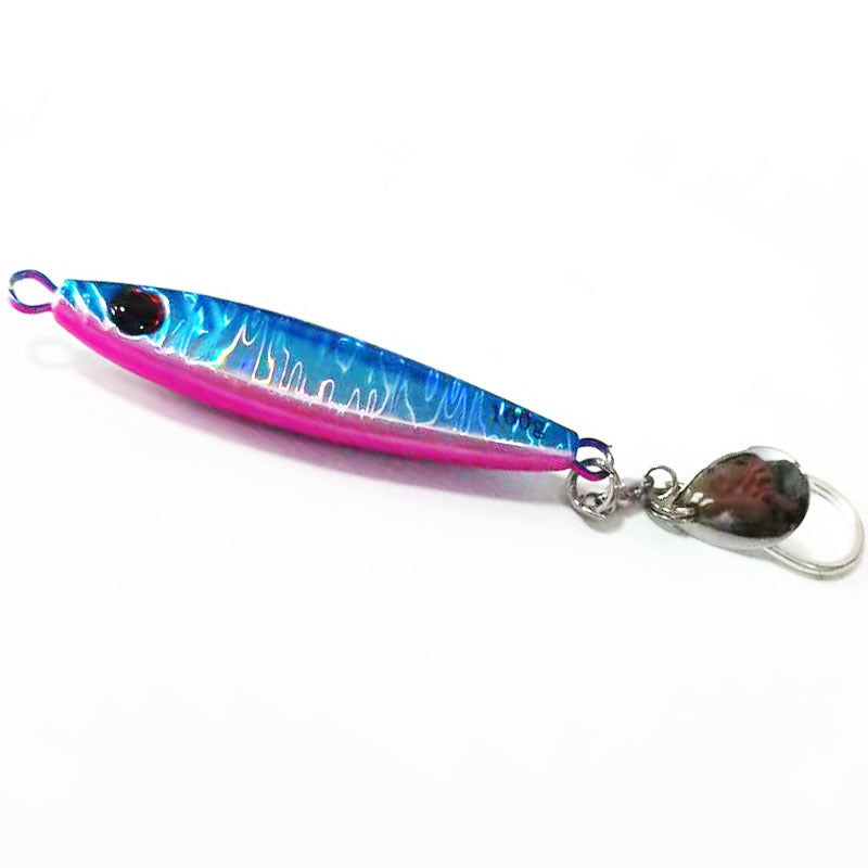 Spanish mackerel iron plate small fat man iron plate luya bait speed sink with sequin hook mackerel cannonball yellow bonito sea fishing shore throwing boat fishing