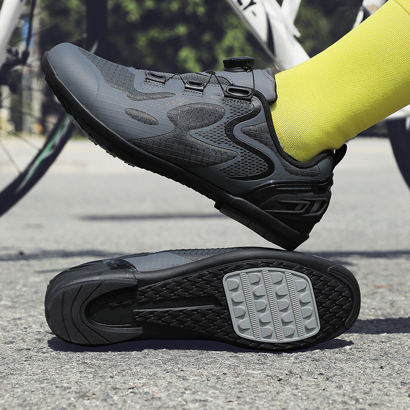 Self-Propelled Bicycle Road Mountain Cycling Shoes Men's Casual Flat Pedal Non-Locking Flat Bottom Locking Hard Bottom Women's Shoes Non-Locking Wholesale