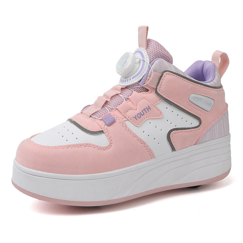 Wholesale children's heloo shoes for boys and girls outdoor sneaker four-wheel detachable walking skates foreign trade explosions