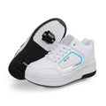 Children's Heelo Shoes for Boys and Girls Adult Two-Wheel Skating Shoes with Lace Wheels Shoes for Students Low-top Casual Shoes Universal No