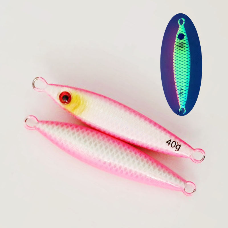 Spanish mackerel iron plate small fat man iron plate luya bait speed sink with sequin hook mackerel cannonball yellow bonito sea fishing shore throwing boat fishing