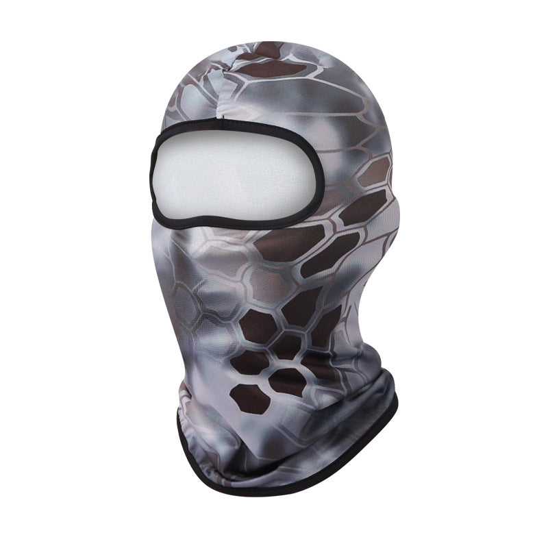 Cross Border Outdoor Camouflage Python Print Balaclava Hat Riding Headgear Summer Tactical Army Fan Face Cover