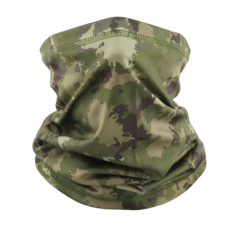 Thin Riding Mask Outdoor Camouflage Multifunctional Magic Headscarf Breathable Sweat Absorbing Neck Mesh Scarf Cross Border