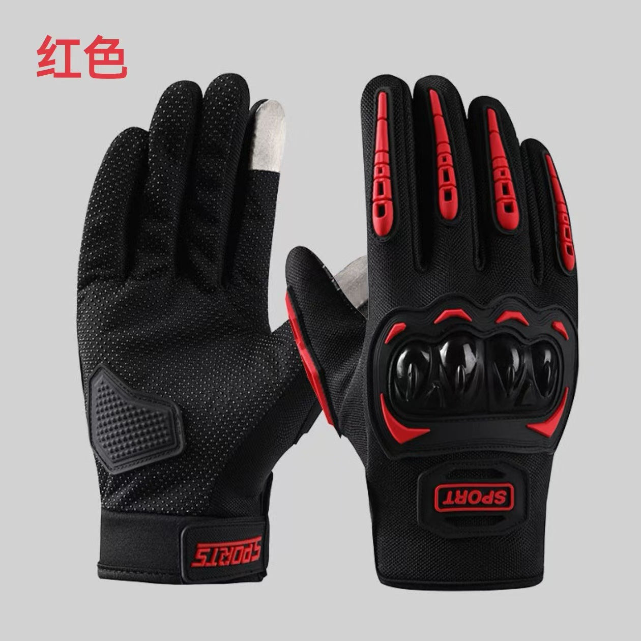 Motorcycle Riding Gloves for Men and Women, All-Season Motorcycle Off-Road Hard-Shell Anti-Fall and Anti-Slip Half-Finger Tactical Gloves