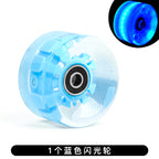 6536 double-row roller skates color luminous wheel four-wheel roller skates land skateboard universal PU transparent flash wheel