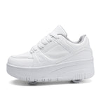 Student walking shoes four-wheel children's roller skating shoes men's and women's detachable ultra-light version shoes with wheels in stock wholesale