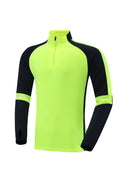 2024 autumn and winter football uniform half zipper long sleeve coat children's adult training clothing suit sports appearance clothing fleece-lined