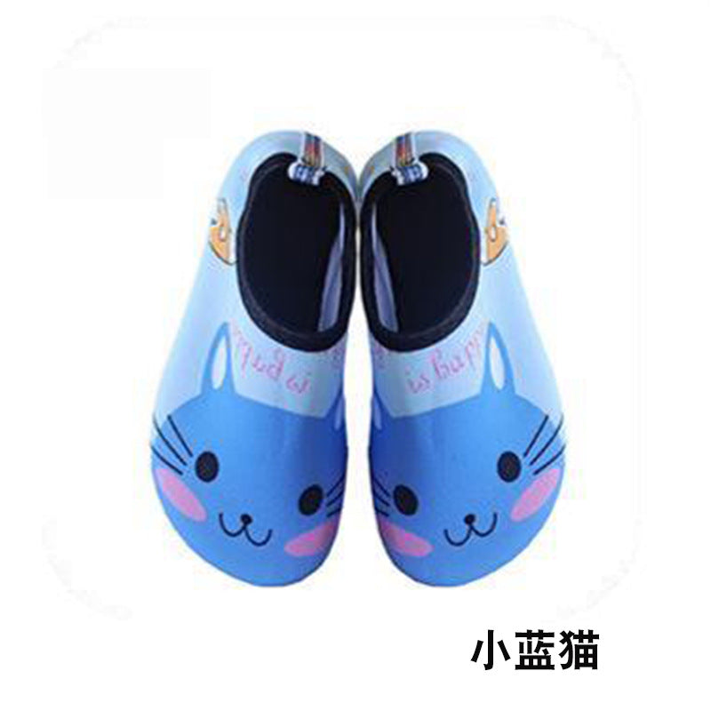 Cartoon Children's Beach Shoes Hard Sole Wading Shoes Diving Equipment Snorkeling Shoes and Socks Barefoot Swimming Shoes Diving Socks Quick-drying