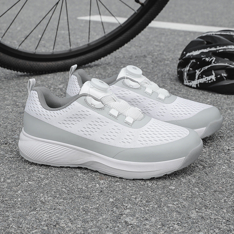 Professional Cycling Shoes Portable Rotating Button Anti-Skid Outdoor Sports Training Shoes Bicycle Shoes Mountain Lock Shoes