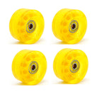 Cross-Border double-row skates transparent color non-luminous wheel four-wheel roller skates sequins pink wheel skateboard Universal