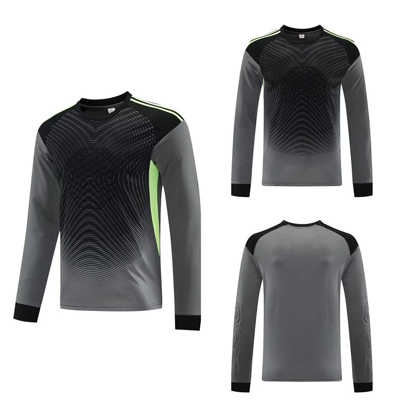 2025 football goalkeeper suit suit men's and women's competition dragon gate suit cross-border foreign trade children's competition breathable long sleeve summer