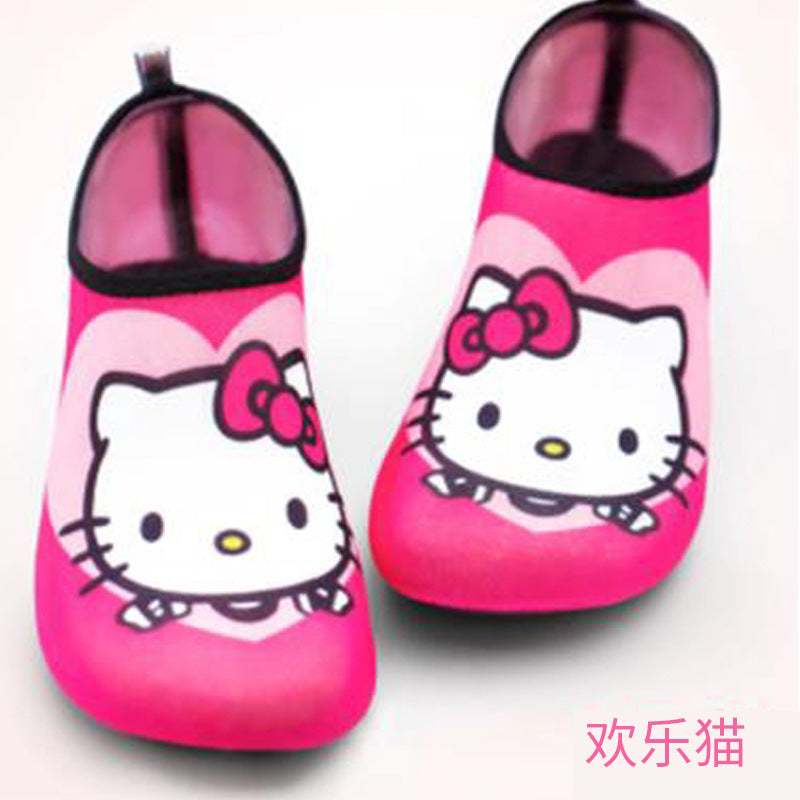 Cartoon Children's Beach Shoes Hard Sole Wading Shoes Diving Equipment Snorkeling Shoes and Socks Barefoot Swimming Shoes Diving Socks Quick-drying