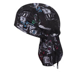 Cross-border Sports Running Headscarf Printed Skull Pirate Hat Baotou Hat Breathable Pullover Hat Lined Riding Cap