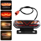 Factory wholesale electric car motorcycle tail light assembly 12V with bracket LED horse racing three-in-one driving tail light