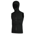 3mm Hooded Warm Diving Vest Sleeveless Surfer Wetsuit with Hood Split Vest Shorts Drifting Snorkeling
