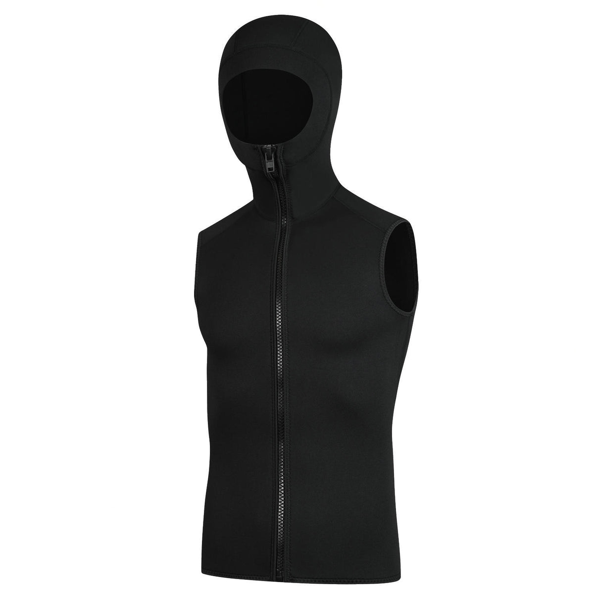 3mm Hooded Warm Diving Vest Sleeveless Surfer Wetsuit with Hood Split Vest Shorts Drifting Snorkeling