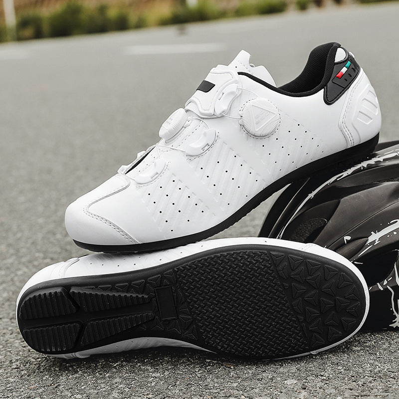 Road Bike Lock Shoes, Bicycle Riding Shoes, Lock-Free Summer Hard-Soled Mountain Bike Breathable and Wear-Resistant Professional Cycling Lock Shoes