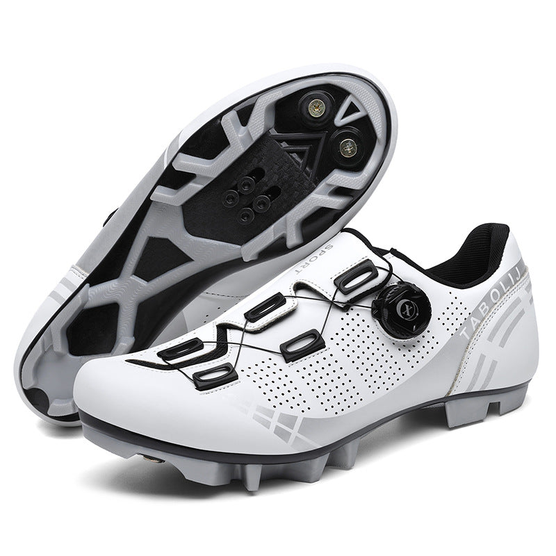 Road bike lock shoes hard bottom factory direct men's and women's mountain bike bicycle shoes lockless cycling shoes lock pedal suit