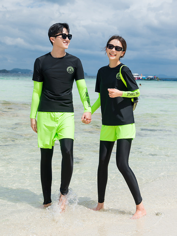 2024 New Couple's Clothing, Men's and Women's Swimsuits, Split Long-Sleeved Pants, Sun Protection Suits, Snorkeling Suits, Surfing Wetsuits