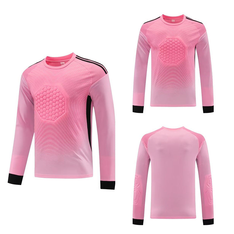 2025 football goalkeeper suit suit men's and women's competition dragon gate suit cross-border foreign trade children's competition breathable long sleeve summer