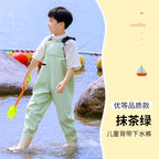 Children's water-playing one-piece water pants sea-catching equipment kindergarten boys and girls rain boots full body waterproof beach rain pants