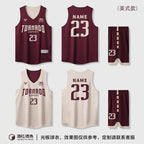 Customized Double-Sided Basketball Uniform Suit for Male and Female College Students, Reversible Training Team Uniform, American Basketball Uniform for Kidsren