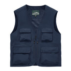 Outdoor Photographer Waterproof Vest Sleeveless Quick-drying Multi-pocket Quick-drying Fishing Vest Men's Thin Climbing Vest