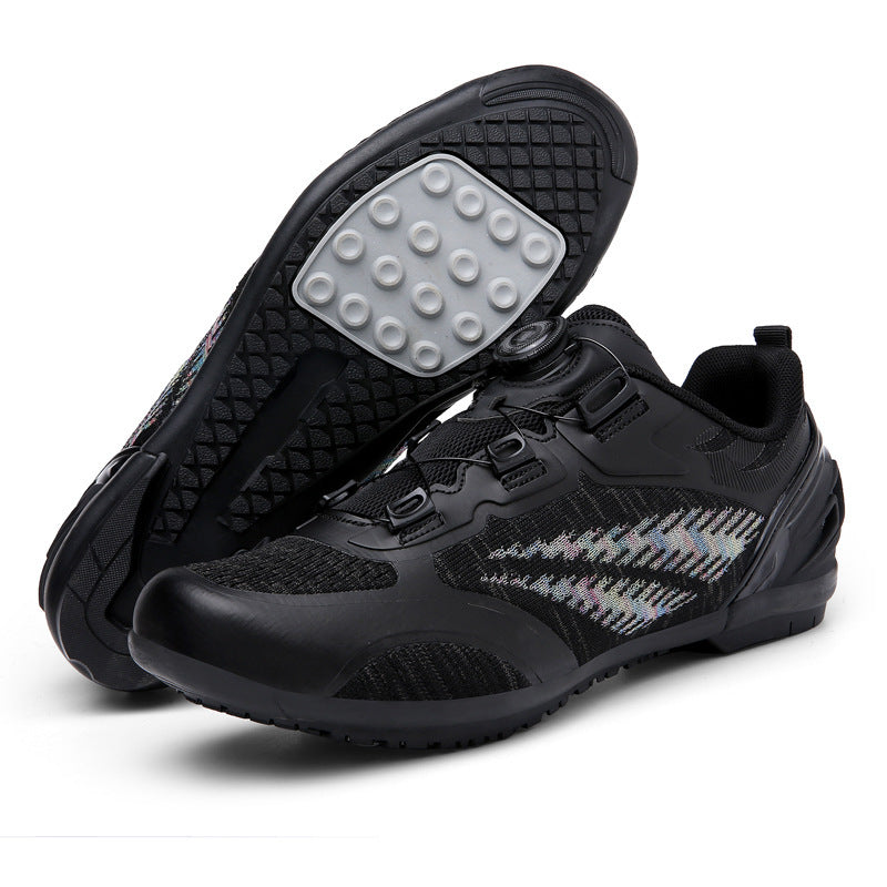 Cross-Border Foreign Trade Mesh Breathable Bicycle Shoes Cycling Shoes Men's and Women's Road Bike Lock Shoes Mountain Bike Shoes Wholesale