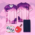 [Zhengxiang Factory Store] Table Tennis Suit Men's and Women's Quick-drying Short-sleeved Sports Training Competition Suit suit