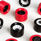 6242 double-row roller skates car wheel four-wheel skates high hardness speed pulley roller skates PU non-flash wheels