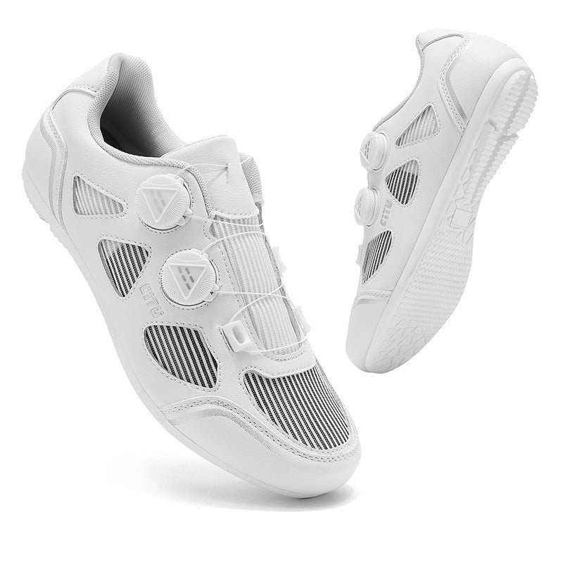 New Summer Hollow Road Bike Lock Shoe Set Hard-Soled Breathable Lock-Free Cycling Shoes Women's Power-Assisted Mountain Bike Lock Shoes